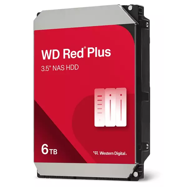 WD Red Plus 3.5" 5400rpm 256MB Cache 6TB WD60EFPX
